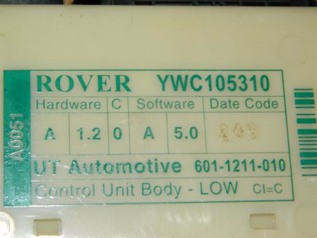 Calculator confort Rover 75 1998-2005 YWC105310