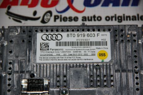 Display bord Audi A4 B8 8K 2008-2015 8T0919603F