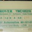 Calculator confort Rover 75 1998-2005 YWC105310