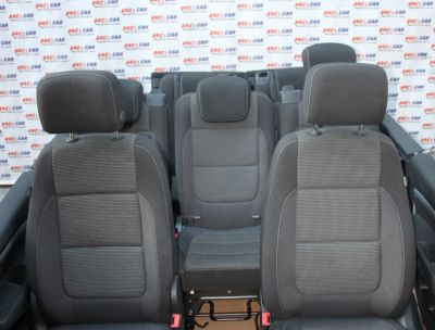 Interior textil negru (7 locuri) cu incalzire fata VW Sharan 7N facelift 2015-prezent