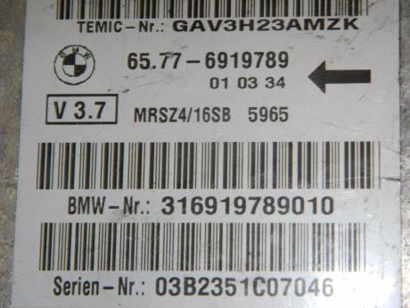 Calculator airbag BMW Seria 7 E38 1994-2001 6577-6919789