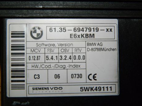 Calculator confort BMW Seria 5 E60/E61 2005-2010 3.0 Diesel 61.35-6947919