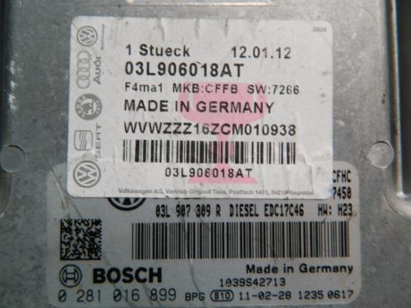 Calculator motor VW Golf 6 2009-2013 2.0 TDI 03L907309R