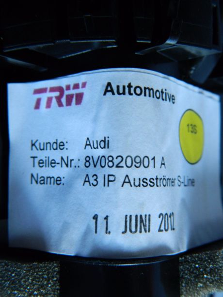 Grila bord aer Audi A3 8V 2012-2020 8V0820901A