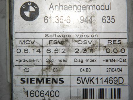 Calculator confort BMW Seria 5 E60/E61 2005-2010 61.35-6 944 635