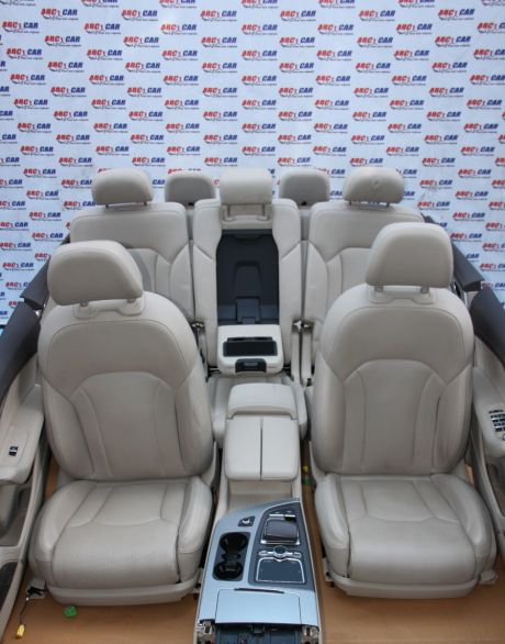 Interior din piele crem full electric cu memorii (7 locuri) Audi Q7 4M 2016-prezent